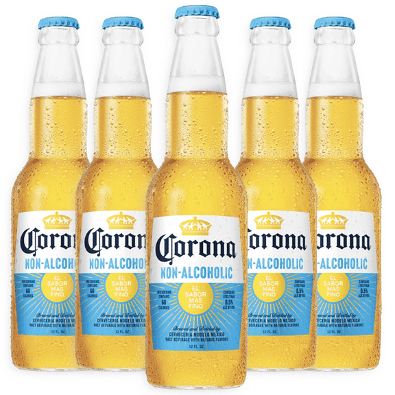 Corona Non-Alcoholic Malt Beverage - 12oz Bottle Mexican Import Brew, Low Carb (17.5g), Low Calorie (60) - Refreshing N/A Beer for Any Occasion