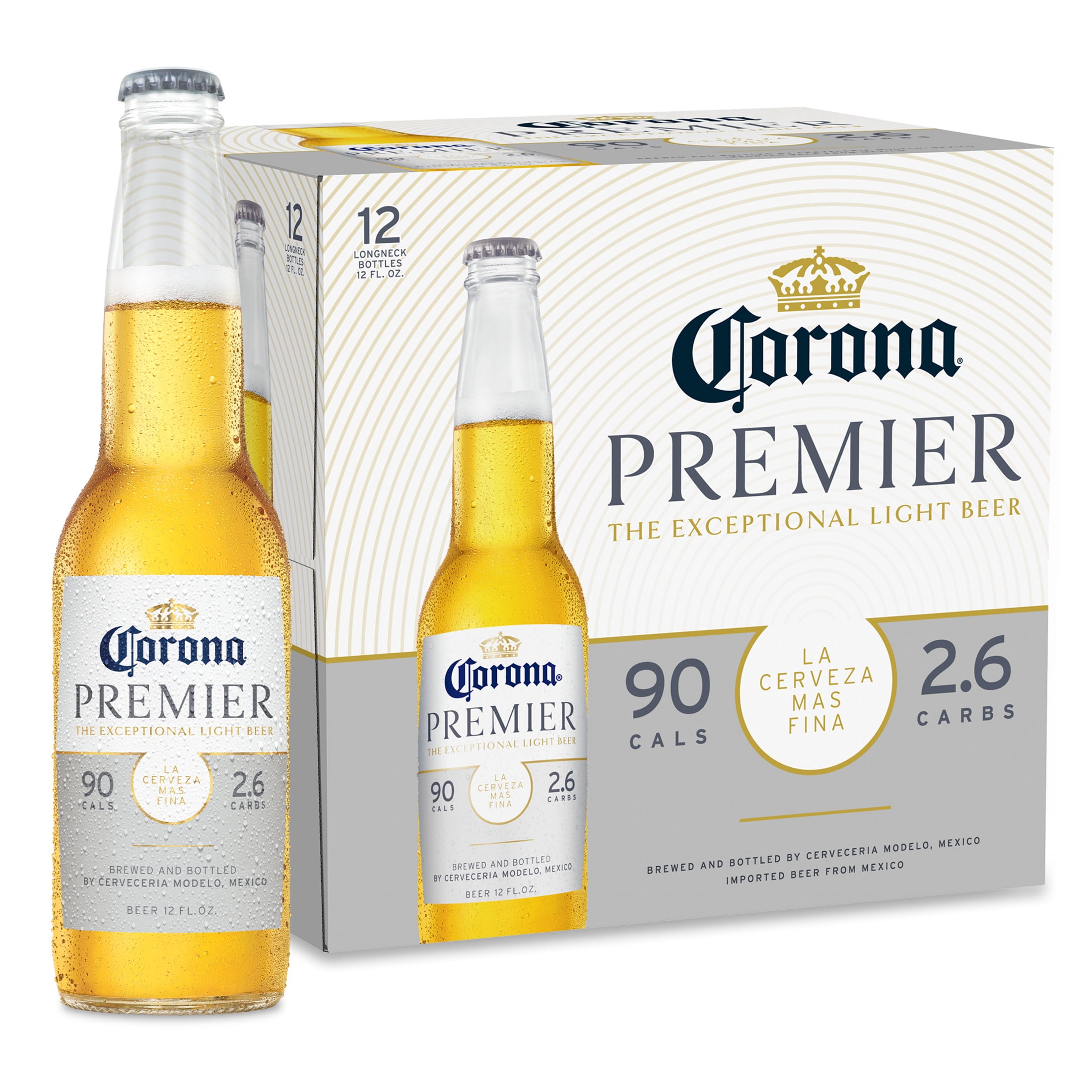 Corona Premier Mexican Lager Import Light Beer, 12 Pack 12 fl. oz. Bottles, 4.0% ABV