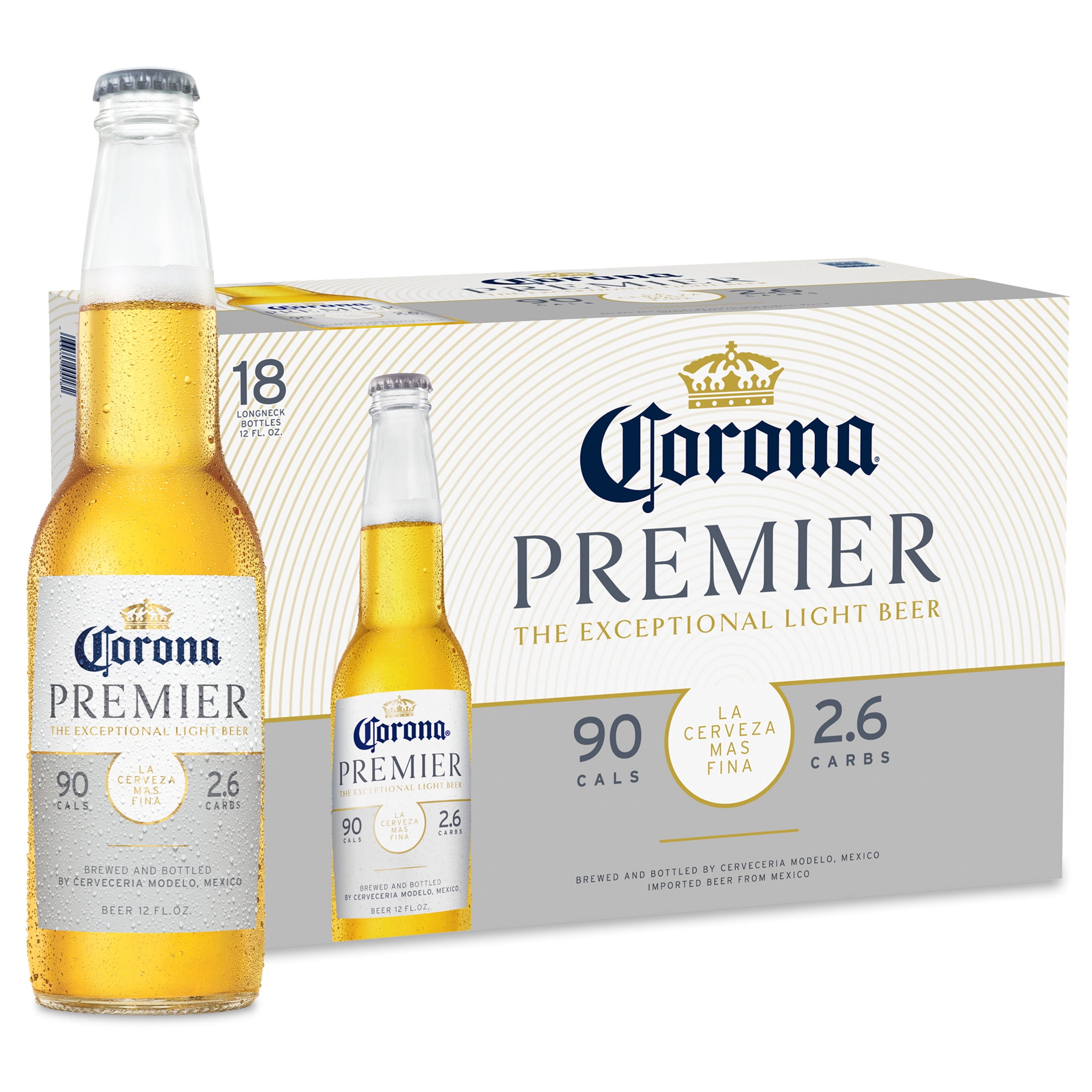 Corona Premier Mexican Lager Import Light Beer, 18 Pack 12 fl. oz. Bottles, 4.0% ABV