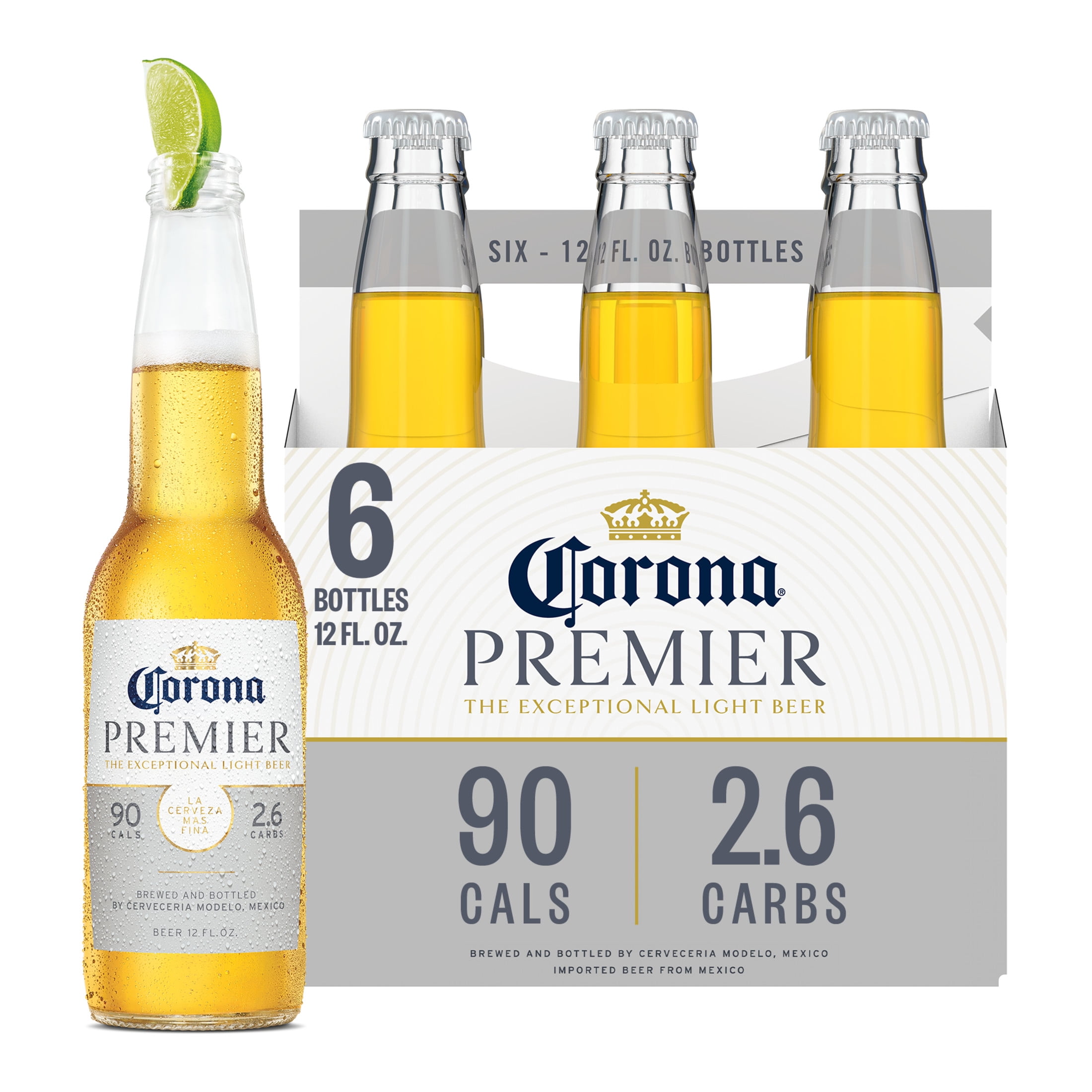 Corona Premier Mexican Lager Light Beer, 6 pack 12 fl. oz. Bottles