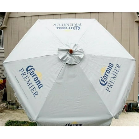 Corona Premier Patio Umbrella with Valence, Gray