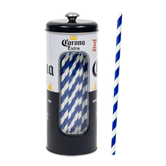 Corona Straw Holder  Metal Straw Dispenser with Lid