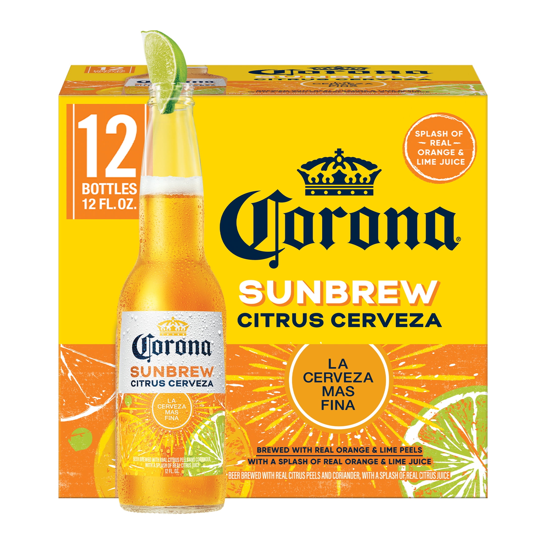 Corona Sunbrew Citrus Cerveza Mexican Import Beer, 12 Pack 12 fl