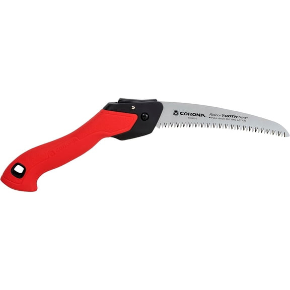 Corona Tools RazorTOOTH 7 Folding Pruning Saw 7" Curved Steel Blade Hand Saw for Trees, Branches, Camping & Yard Work