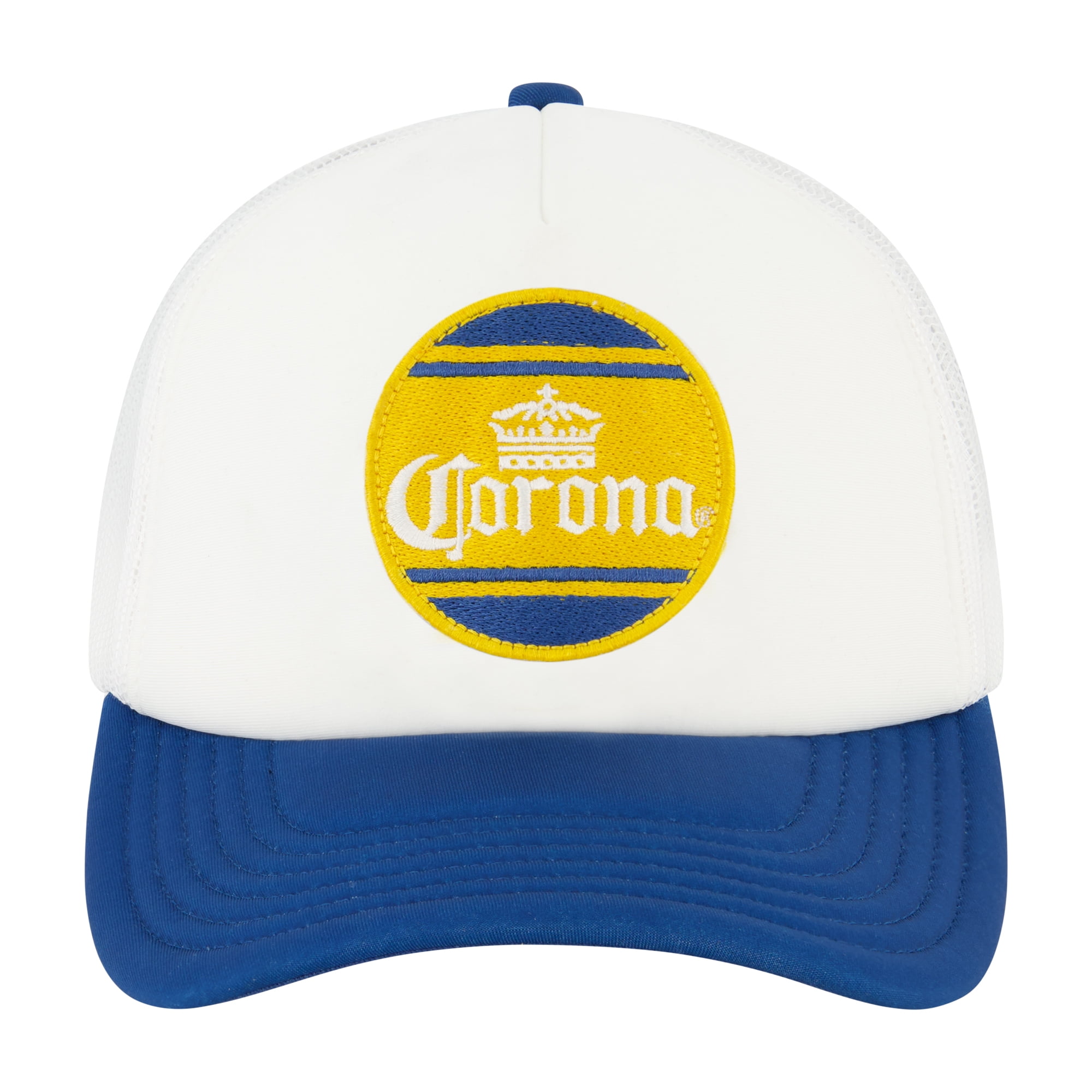 Corona Trucker Hat, Logo Patch Adjustable Snapback Baseball Cap with