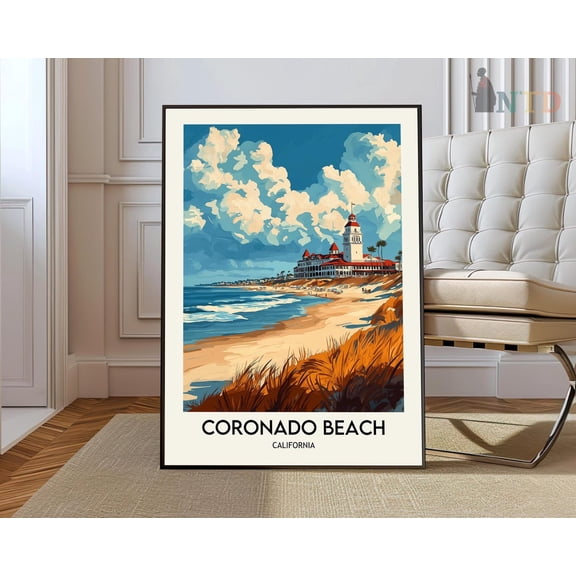 Coronado Beach California Coast Poster Unframed Paper Print