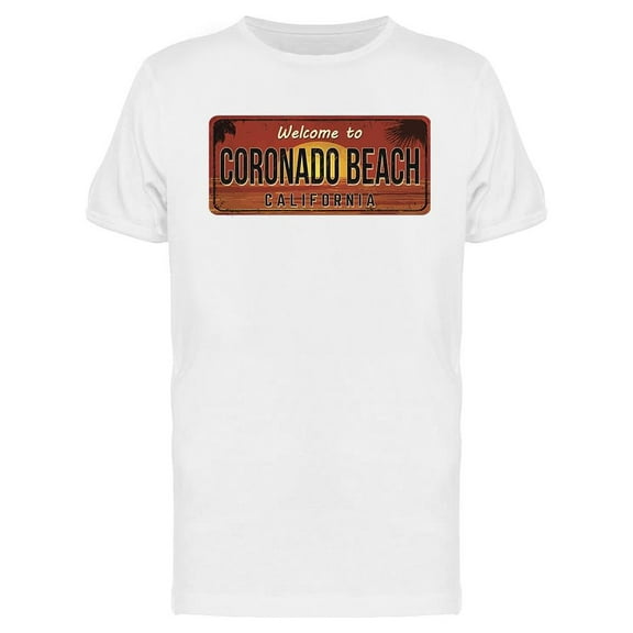 Coronado Beach Plate T-Shirt Men -Image by Shutterstock, Male 3X-Large
