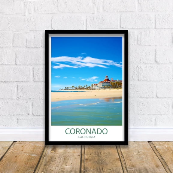 Coronado Beach Travel Print Coronado Wall Decor California Coronado Art Coronado Wall Art California Poster Gift for Coronado Travel Poster, Poster Only