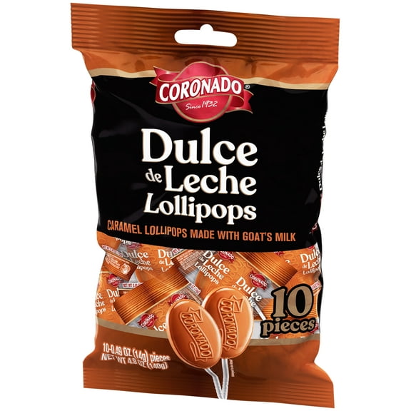 Coronado Cajeta Dulce De Leche Lollipops with Goat's Milk, 10 Count Bag