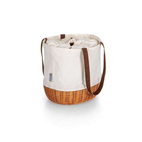 Coronado Canvas and Willow Basket Tote