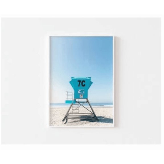 Coronado Lifeguard Tower Poster San Diego Coastal Art Home Decor Office Wall Art