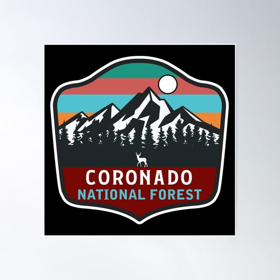 Coronado National Forest Poster Wall Art, Modern Wall Decor, 16x16 UNFRAMED
