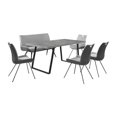 thumbnail image 1 of Coronado Pewter Rectangular Dining Set - 5 Piece, 1 of 1