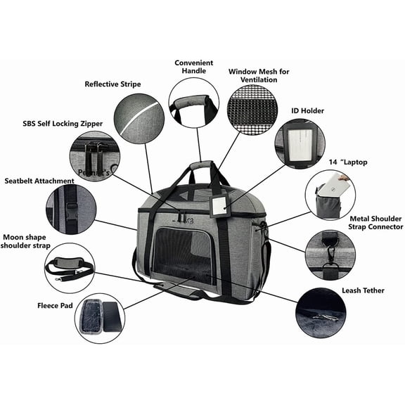 Coronado Series Pet Car Seat & Mobile Crate (Medium) (Not for Airline Use)