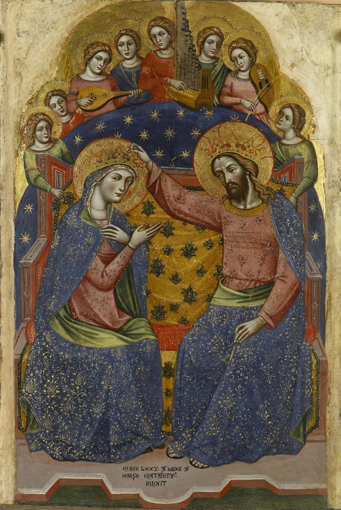 Coronation Of The Virgin Canvas Art - (18 x 24)