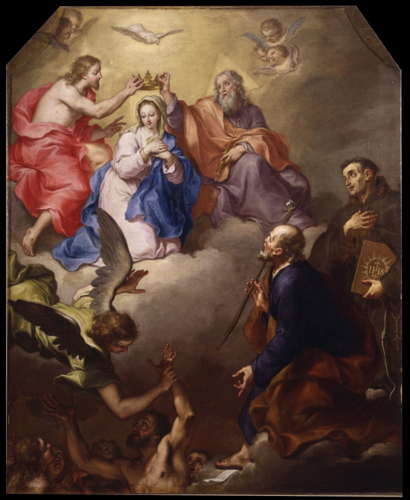 Coronation Of The Virgin Canvas Art - (18 x 24)