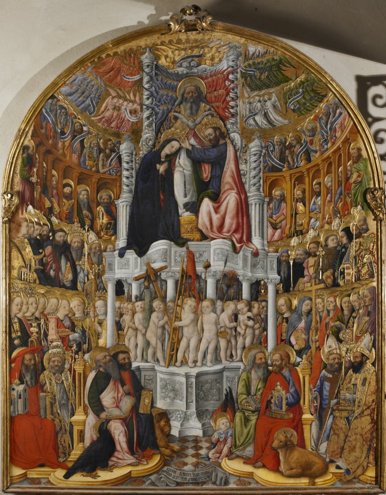 Coronation Of The Virgin Canvas Art - (24 x 36)