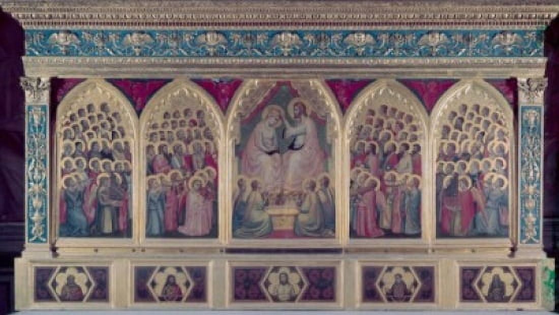 Coronation Of The Virgin Gaddi Taddeo(ca1300-1366 Italian) Basilica di Santa Croce Florence Italy Canvas Art - Taddeo Gaddi (18 x 24)