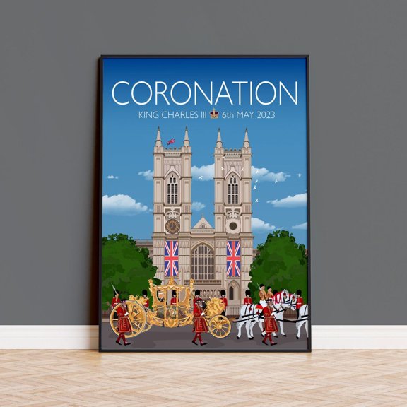 Coronation Print Coronation Westminster Abbey London Uk King Charles Iii Uk Travel Commemorative Coronation Print