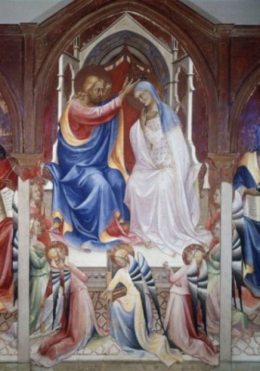Coronation of the Virgin ca1415 Lorenzo Monaco (ca1370-1425 Italian) Oil on wood panel National Gallery London England Canvas Art - Lorenzo Monaco (18 x 24)