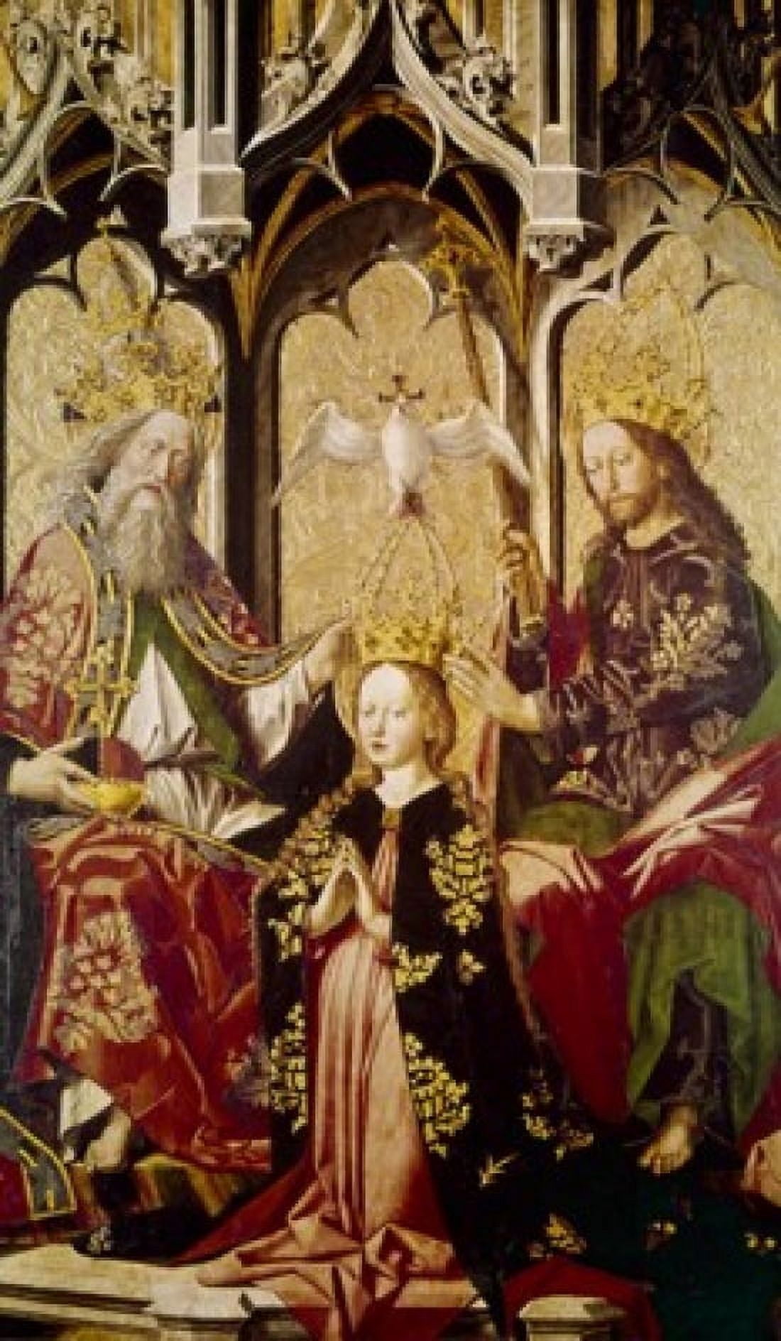 Coronation of the Virgin by Michael Pacher (ca1435-1498) Canvas Art - (18 x 24)
