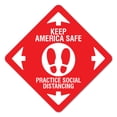 thumbnail image 1 of Coronavirus Keep America Safe Non-Slip Floor Graphic | 12 Pack of Vinyl Decal | Protect Your Business, Work Place & Customers |  Made in The USA, 1 of 3
