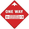 thumbnail image 1 of Coronavirus One Way Arrow 2 Cart Distance Non-Slip Floor Graphic | 12 Pack of Vinyl Decal | Protect Your Business, Work Place & Customers |  Made in The USA, 1 of 2