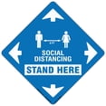 thumbnail image 1 of Coronavirus Stand Here Social Distancing  Non-Slip Floor Graphic | Vinyl Decal | Protect Your Business, Work Place & Customers |  Made in The USA, 1 of 2