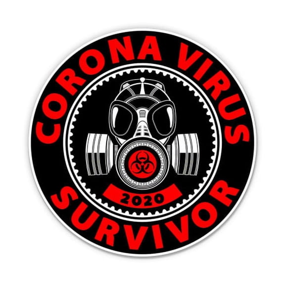 Coronavirus Survivor Covid 2020 - 5" Vinyl Sticker - For Car Laptop I-Pad - Waterproof Decal