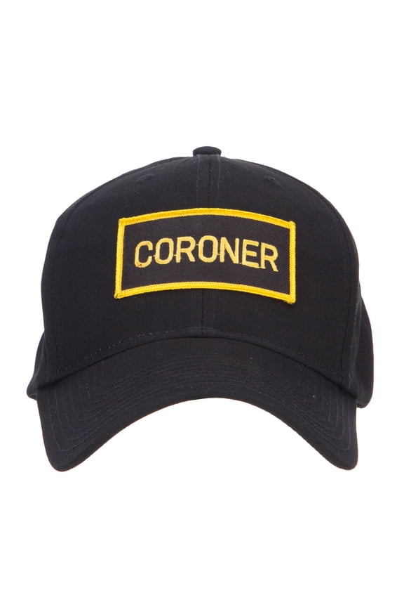 Coroner Text Law Forces Patched Cap - Black OSFM
