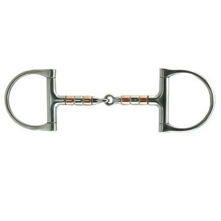 Coronet 211608 4.75 in. Copper & Steel Roller Dee Snaffle Bit