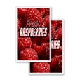 thumbnail image 1 of Coroplast Fresh Raspberries (2-PACK) 24" x 36" Vinyl Decals | Sign Insert Peel & Stick Decals Stickers Window Signs, 1 of 2