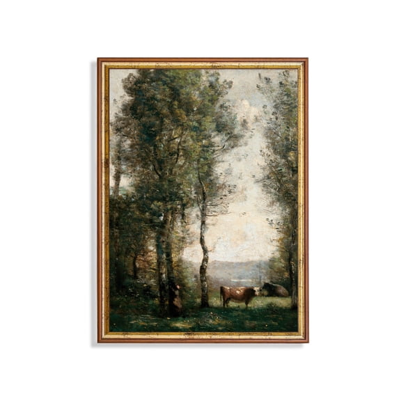 Corot Pastoral Landscape Print Poster 19th Century Countryside Art, Size 8x12 UNFFRAMED F03.1.7l801