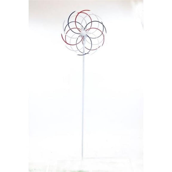 Corp  68 in. Solar Patriotic Dual Kinetic Windmill Stake