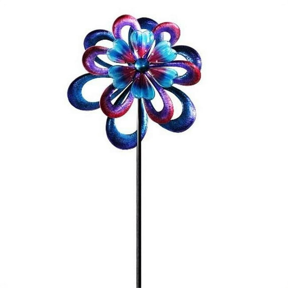 Corp Round Flower Spinning Metal Garden Stake