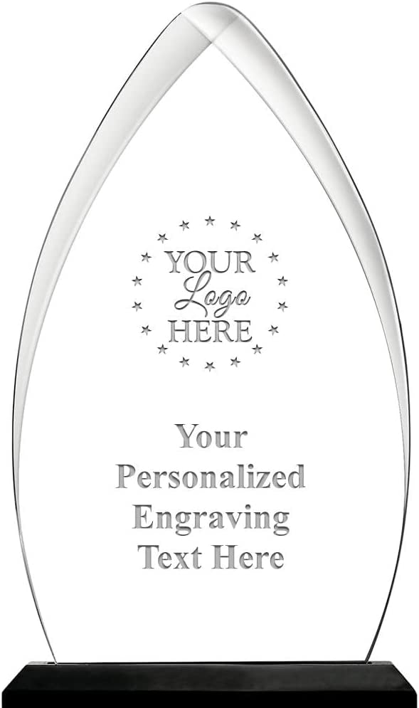 7.25" Pyramid Acrylic Appreciation Award Trophy - Custom Engraved, Free Personalization