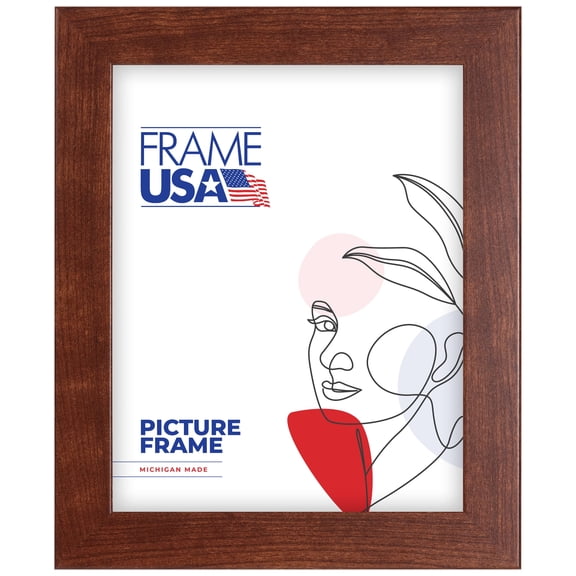 13x16 Picture Frame, Brown Corporate Style 26031, 1.25 Inch MDF with Plexiglass, Wall Display