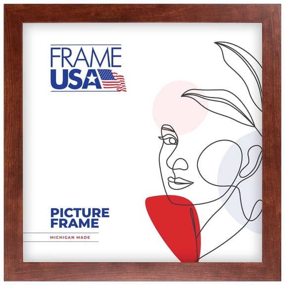20x20 Picture Frame Brown Corporate, 26031, 1.25 Inch MDF, Plexiglass, Wall Display