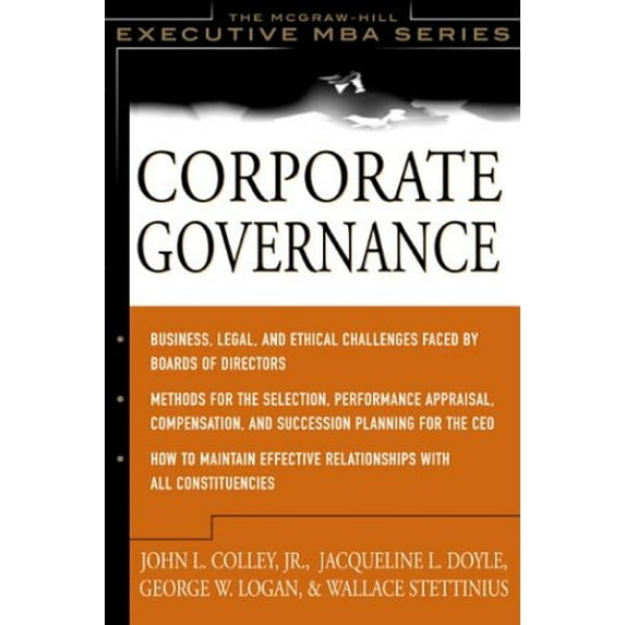 Pre-Owned Corporate Governance: The McGraw-Hill Executive MBA Series Paperback