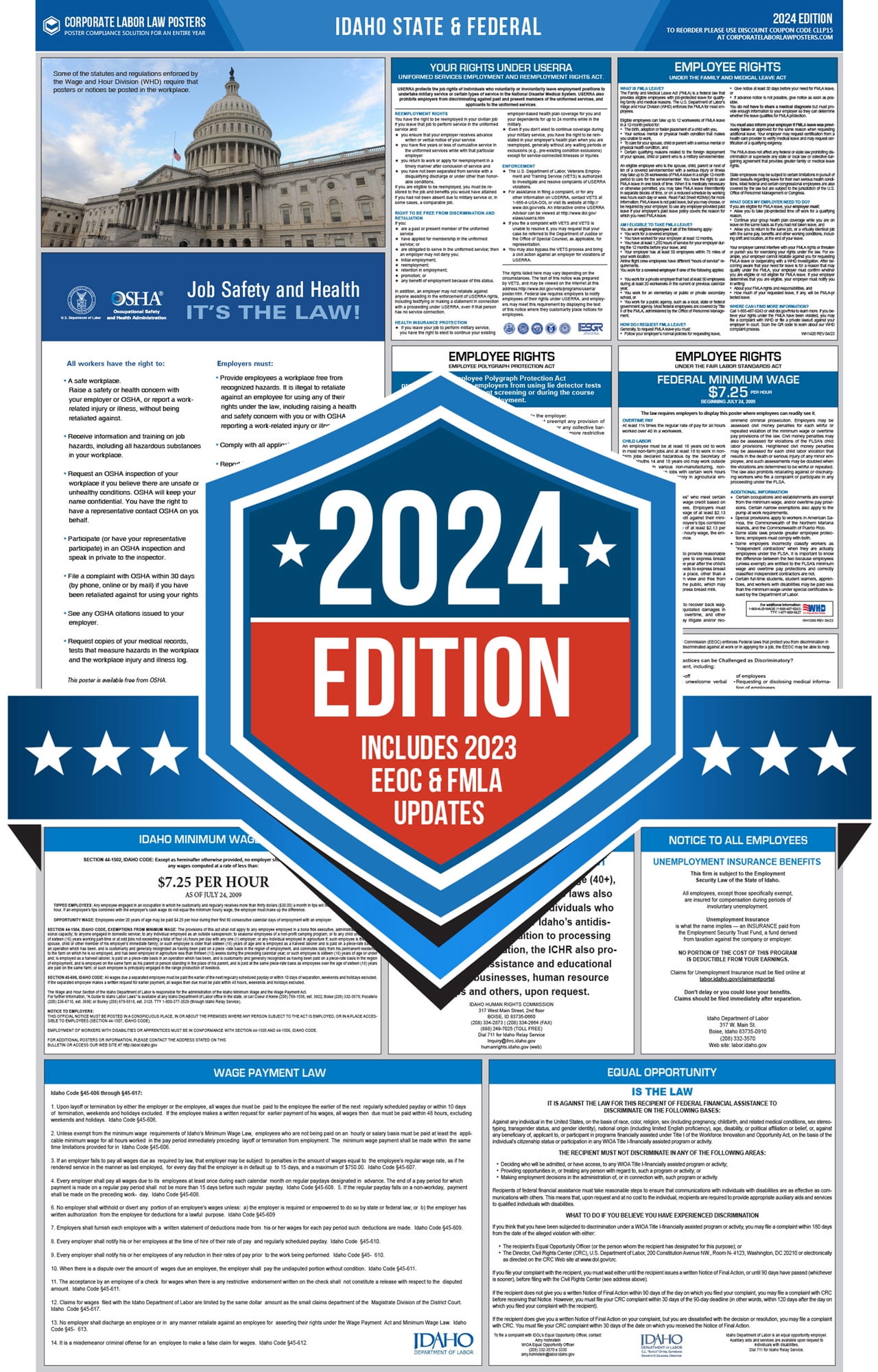Corporate Labor Law Posters :: 2025 Idaho State & Federal Labor Law ...