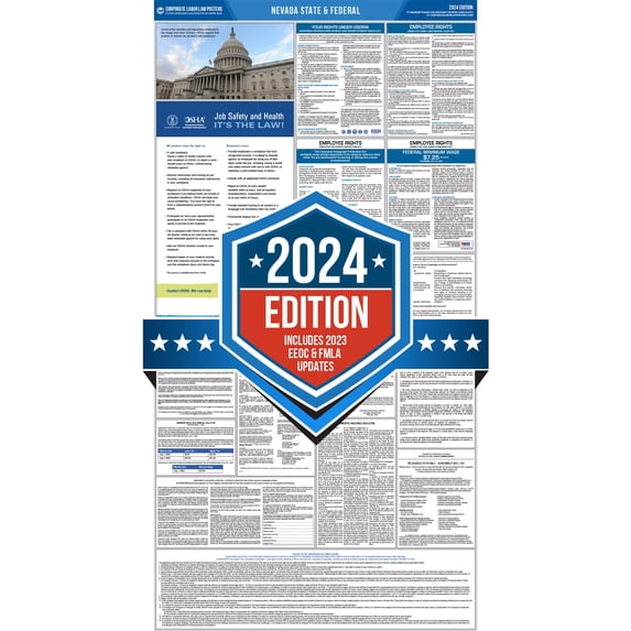 Corporate Labor Law Posters :: 2024 Nevada State & Federal Labor Law Posters - All in one [Photo Paper-Spanish].