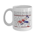 thumbnail image 1 of Corporate Media Coffee Mug, Fake News Smack Down, Main Stream Media Gift, White Ceramic Cup, 1 of 1