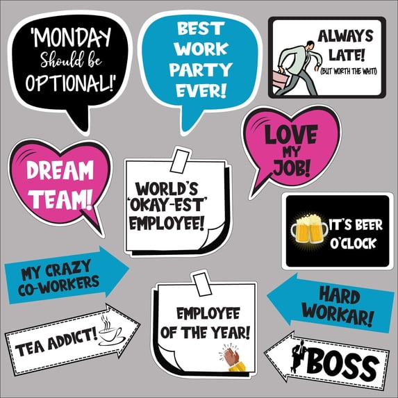Corporate-Props for Party & Celebration Theme Photo Booth Props (Set of 12)