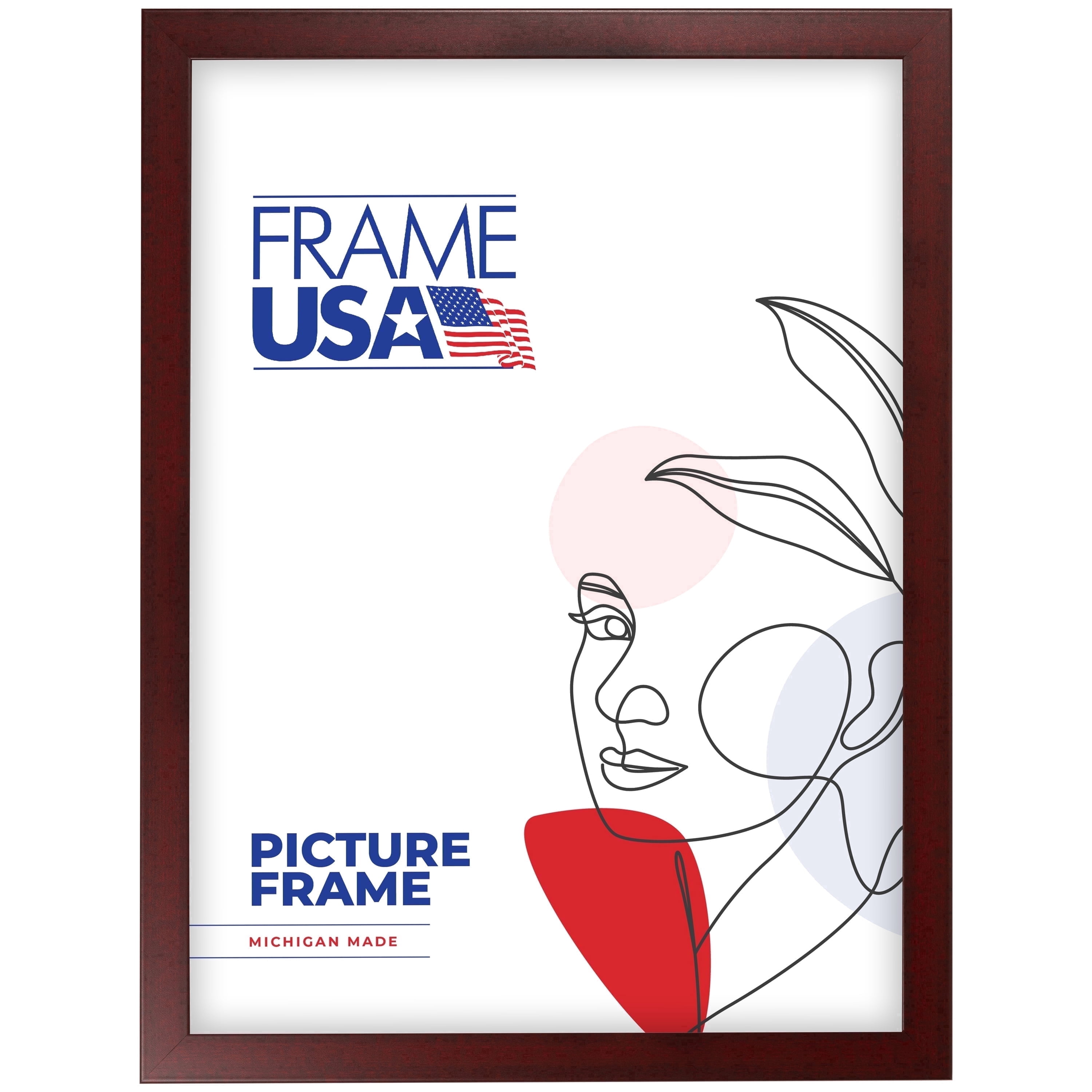 18x24 Picture Frame Red Corporate, 26039, 1.25 Inch MDF, Plexiglass, Wall Display