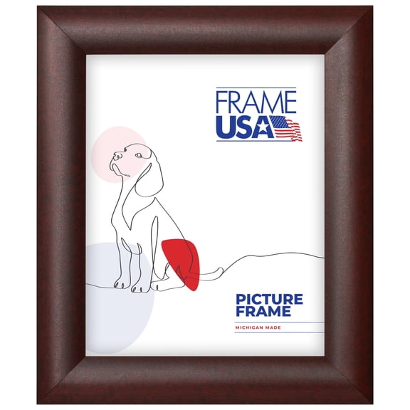 15x21.25 Picture Frame, Red Corporate Rounded Style 58039, 1.5 Inch MDF with Plexiglass
