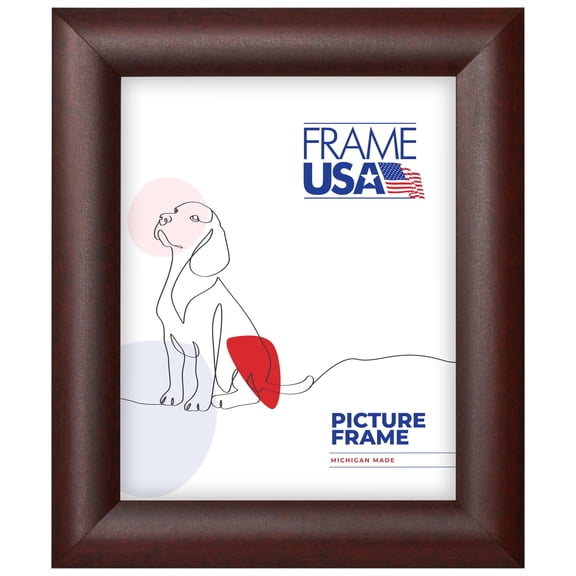 4x5 Picture Frame, Red Corporate Rounded Style 58039, 1.5 Inch MDF with Glass, Wall Display
