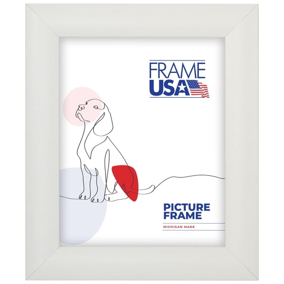 18x27 Picture Frame, White Corporate Rounded Style 58074, 1.5 Inch MDF with Plexiglass, Wall Display
