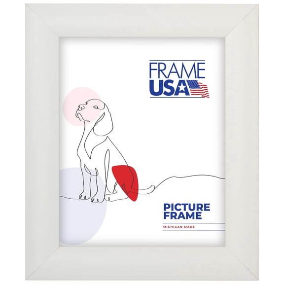 4x6 Picture Frame, White Style 58074 1.5 Inch MDF with Tabletop Easel