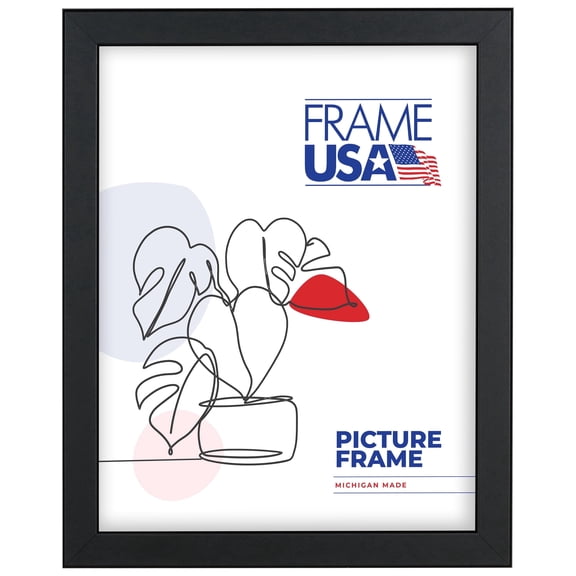 14x20 Picture Frame Black Corporate Thin, 72048, 0.75 Inch MDF, Plexiglass, Wall Display