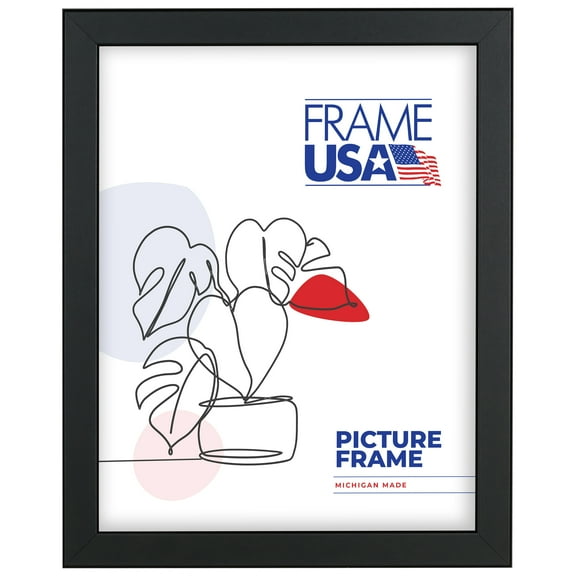 7x9 Picture Frame, Black Corporate Style 72048, 0.75 Inch MDF with Glass, Wall Display
